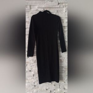 Zara Classic Black Long Sleeve Dress